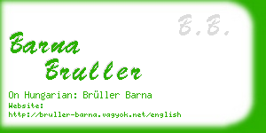 barna bruller business card