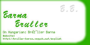 barna bruller business card